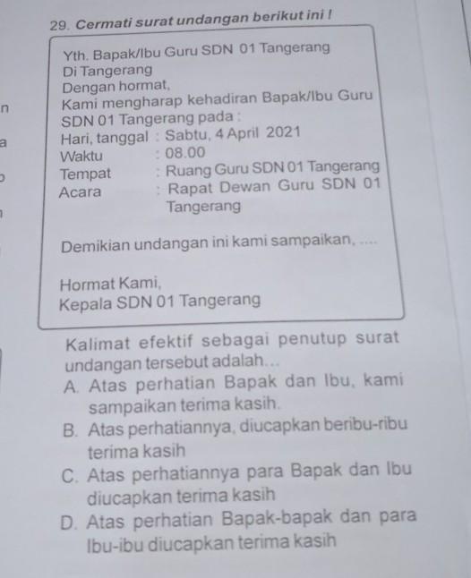 Detail Kalimat Penutup Surat Undangan Nomer 15