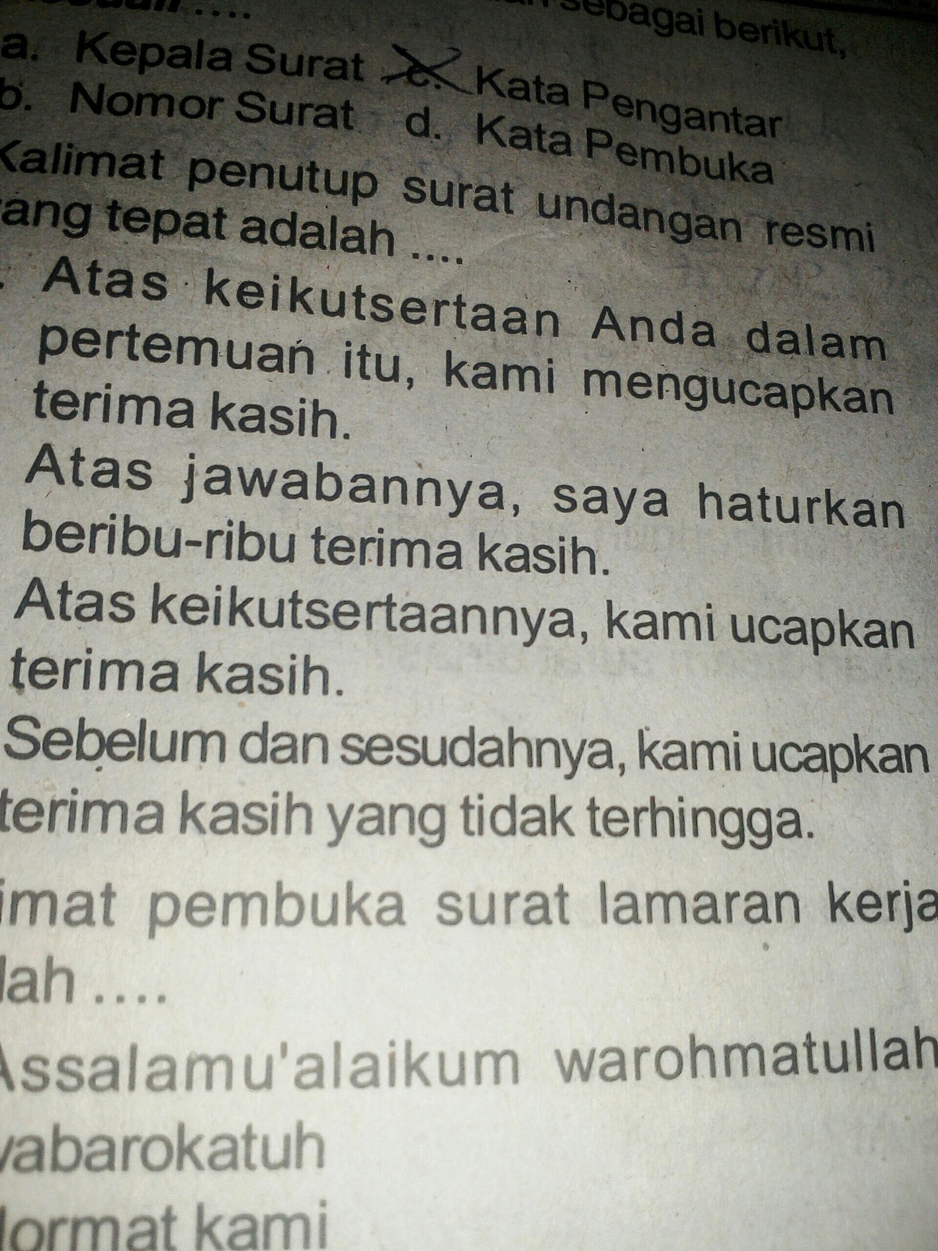 Detail Kalimat Penutup Surat Undangan Nomer 19