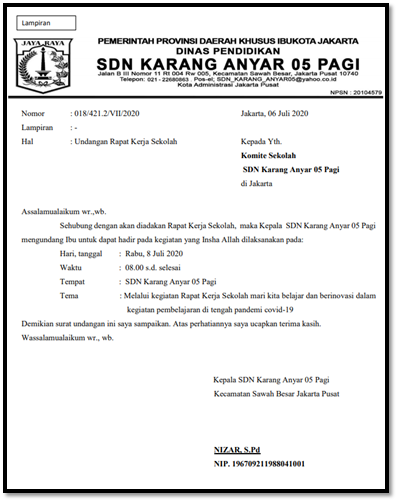 Detail Kalimat Penutup Surat Undangan Nomer 39