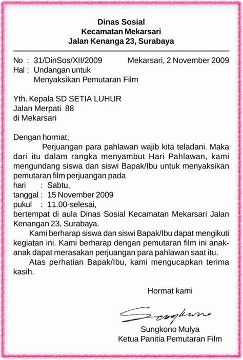 Detail Kalimat Penutup Surat Undangan Nomer 7