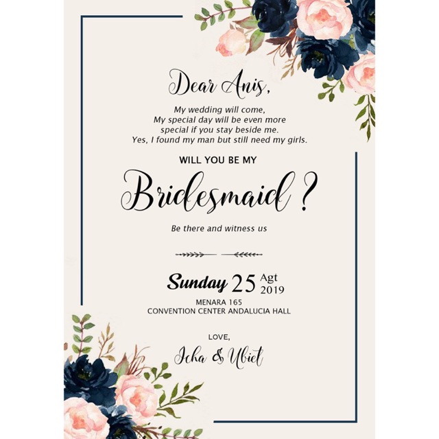 Kalimat Undangan Bridesmaid - KibrisPDR