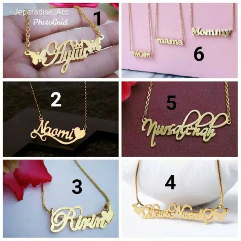 Detail Kalung Custom Nama Nomer 39