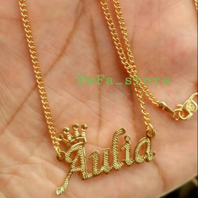 Detail Kalung Custom Nama Nomer 6