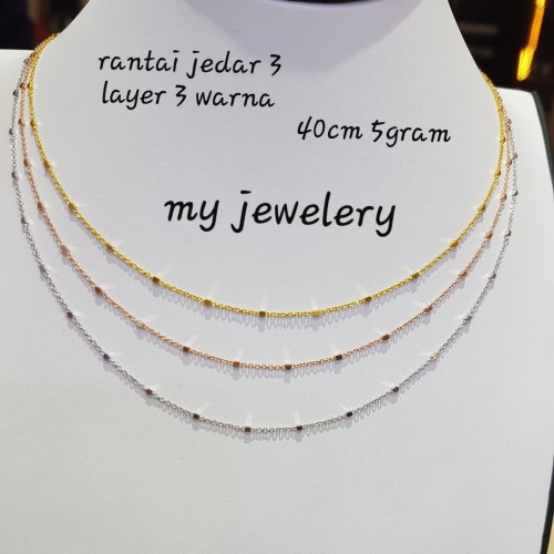 Detail Kalung Emas 3 Layer Nomer 17