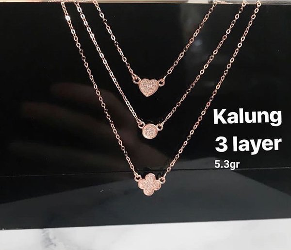 Detail Kalung Emas 3 Layer Nomer 26