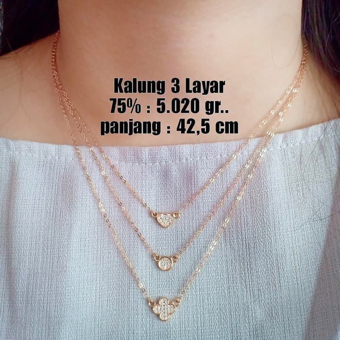 Detail Kalung Emas 3 Layer Nomer 4