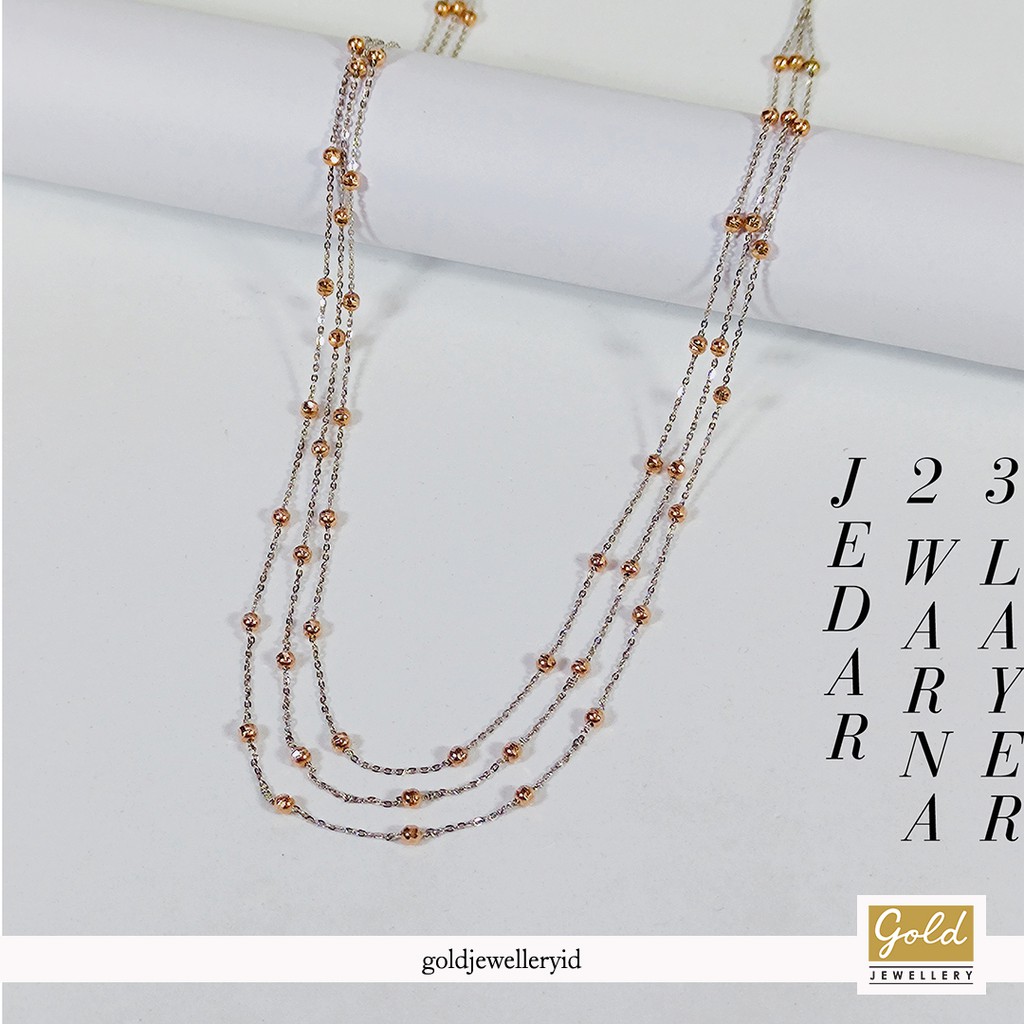 Detail Kalung Emas 3 Layer Nomer 36