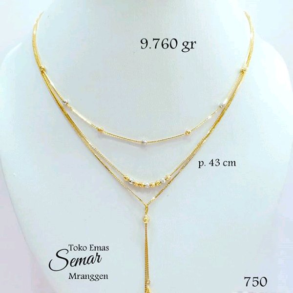 Detail Kalung Emas 3 Layer Nomer 38