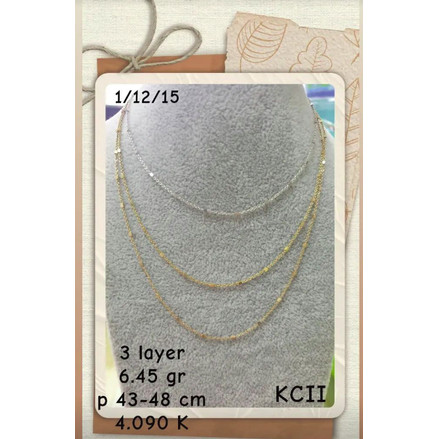 Detail Kalung Emas 3 Layer Nomer 45