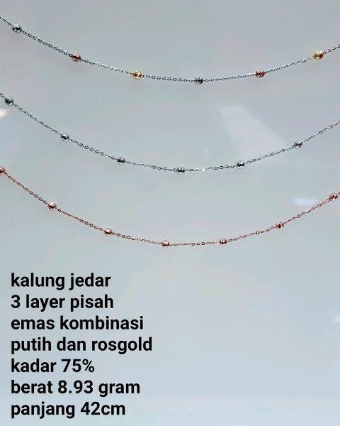 Detail Kalung Emas 3 Layer Nomer 51