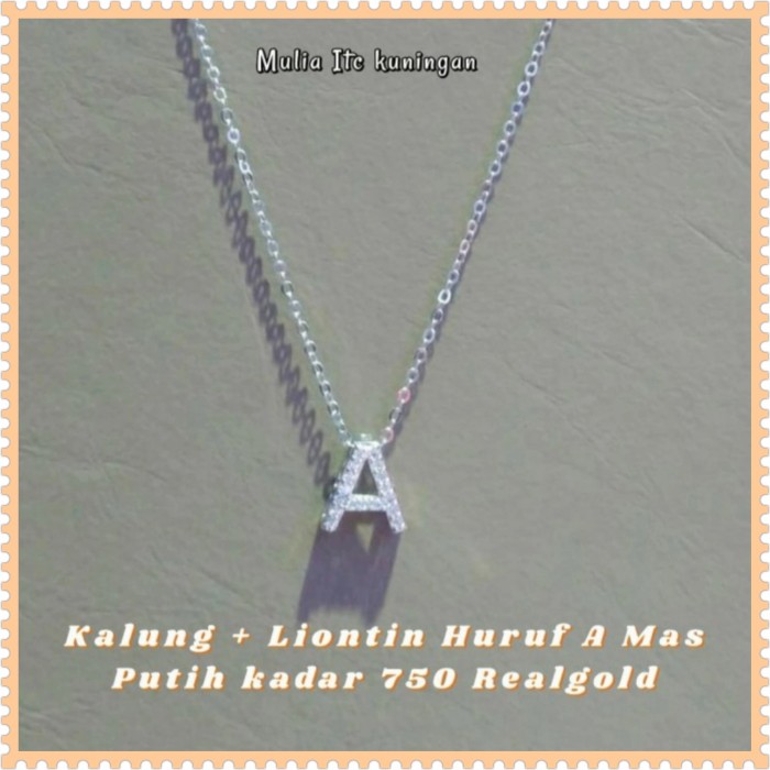 Detail Kalung Emas Huruf A Nomer 34