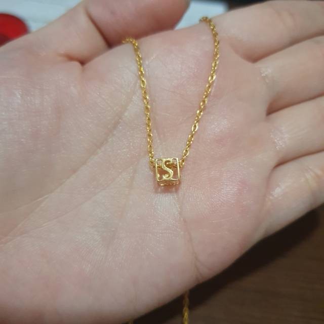 Detail Kalung Emas Huruf D Kecil Nomer 19