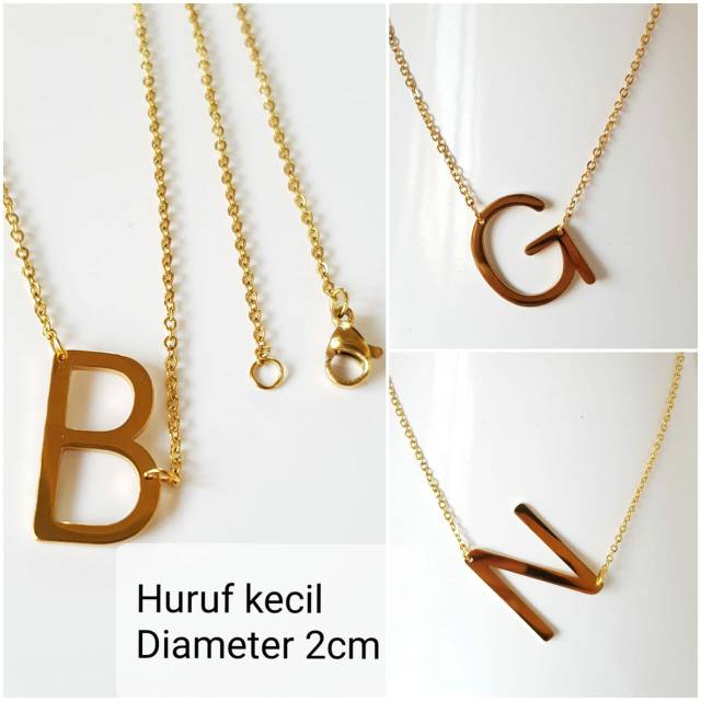 Detail Kalung Emas Huruf D Kecil Nomer 30