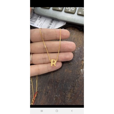 Detail Kalung Emas Huruf R Nomer 37