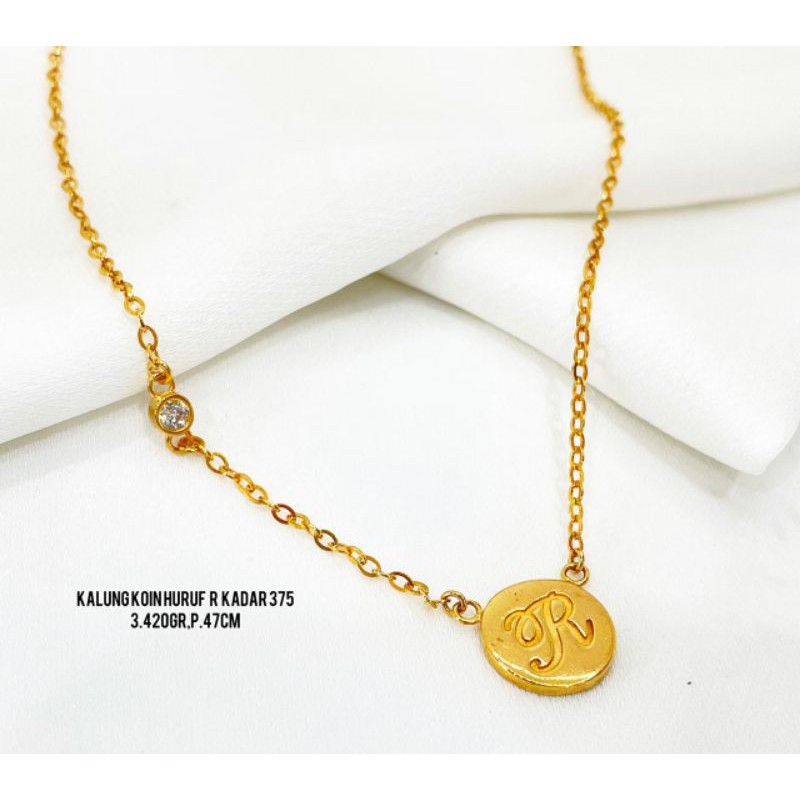 Detail Kalung Emas Huruf R Nomer 52