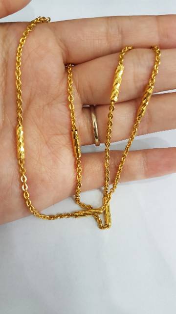 Detail Kalung Emas Model Bambu Nomer 37