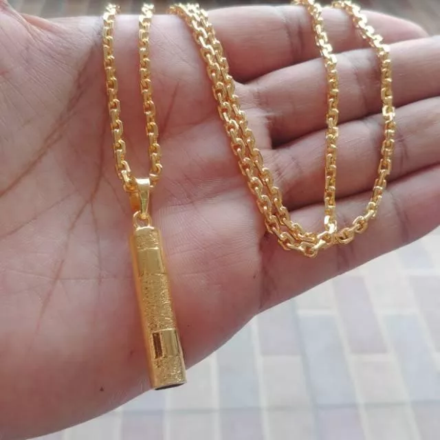 Detail Kalung Emas Model Bambu Nomer 5