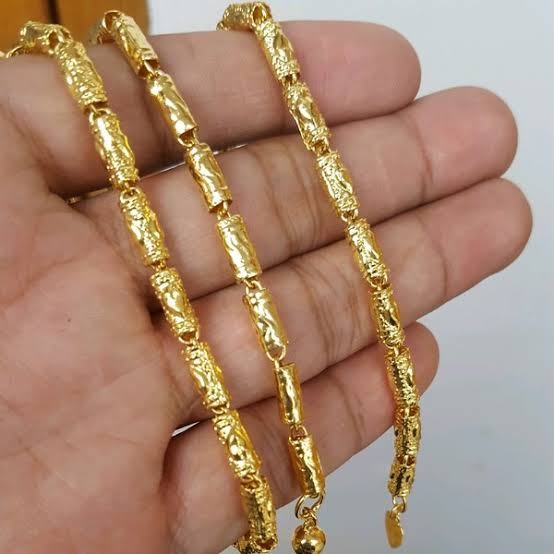 Detail Kalung Emas Model Bambu Nomer 44