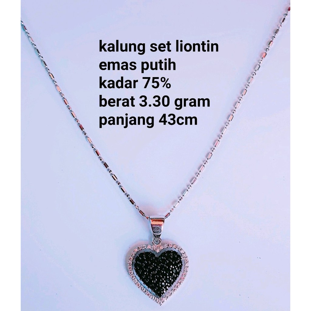 Detail Kalung Emas Putih Nomer 37