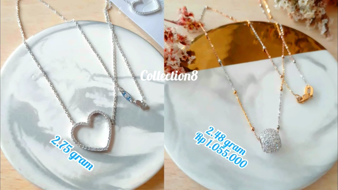 Detail Kalung Emas Putih Cantik Nomer 30