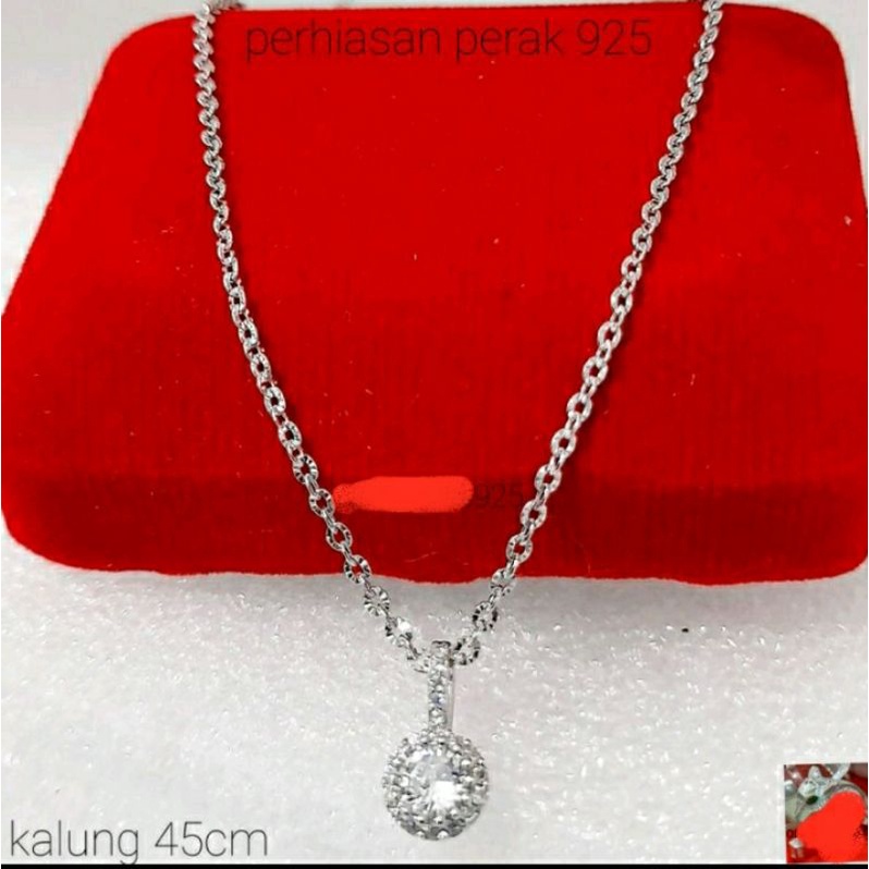 Detail Kalung Emas Putih Huruf S Nomer 34