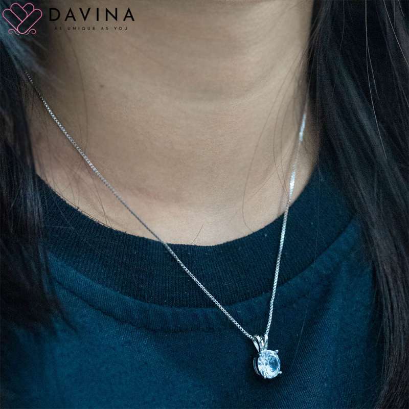 Detail Kalung Emas Putih Simple Elegan Nomer 48