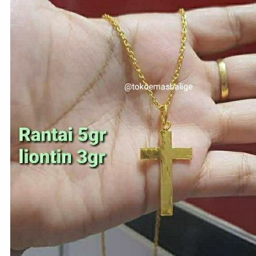 Detail Kalung Emas Salib Nomer 38