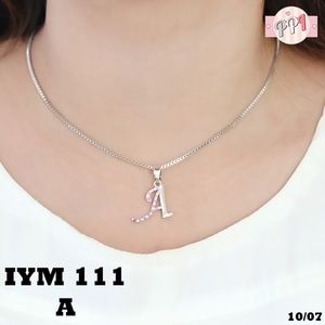 Detail Kalung Huruf Emas Putih Nomer 5