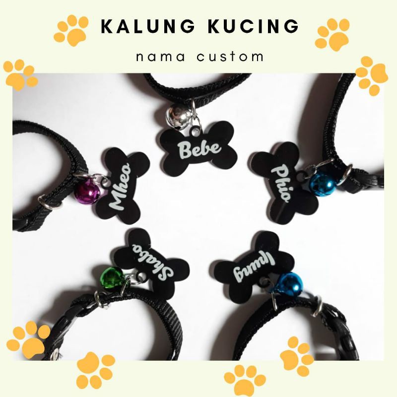 Detail Kalung Kucing Custom Nama Nomer 14