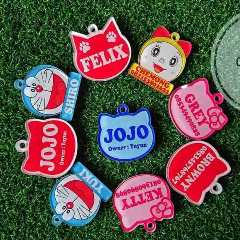 Detail Kalung Kucing Custom Nama Nomer 16