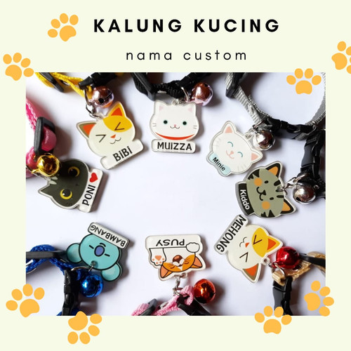 Detail Kalung Kucing Custom Nama Nomer 28