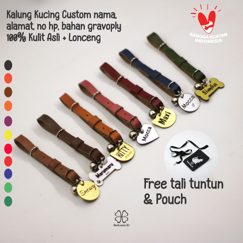 Detail Kalung Kucing Custom Nama Nomer 49