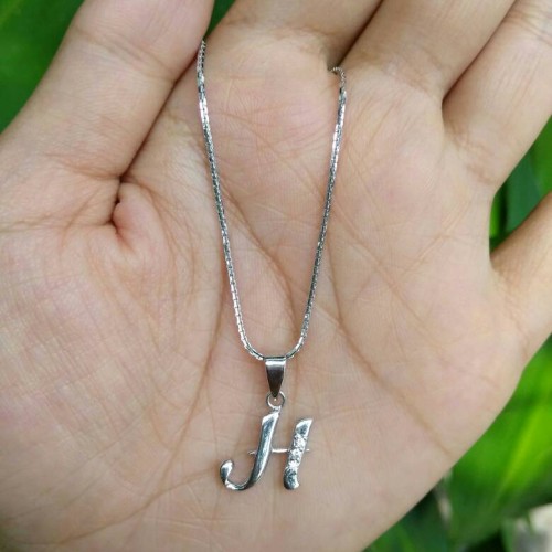 Detail Kalung Perak Huruf Nomer 35