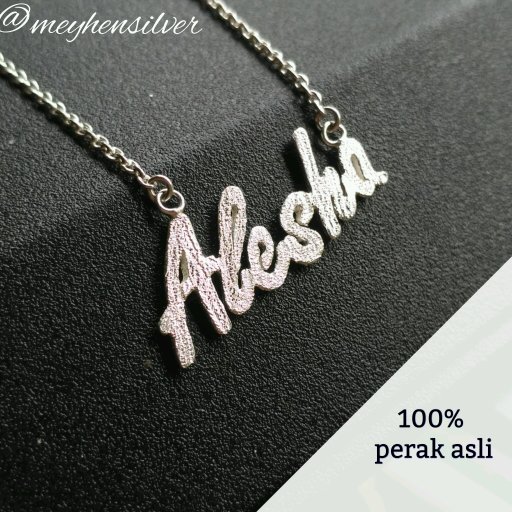 Detail Kalung Perak Nama Nomer 17