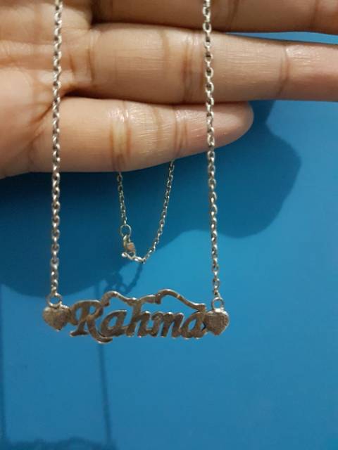 Detail Kalung Perak Nama Nomer 45