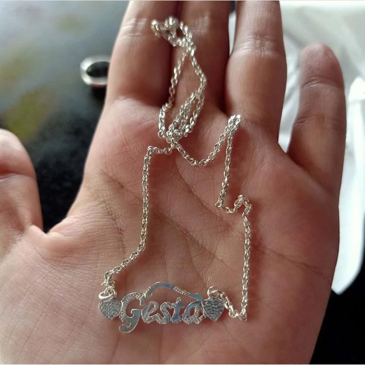 Detail Kalung Perak Nama Nomer 55