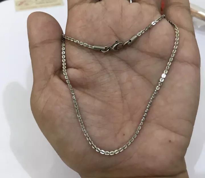 Detail Kalung Polos Silver Nomer 29