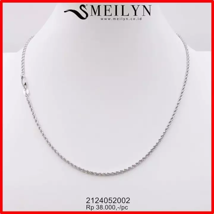 Detail Kalung Polos Silver Nomer 10