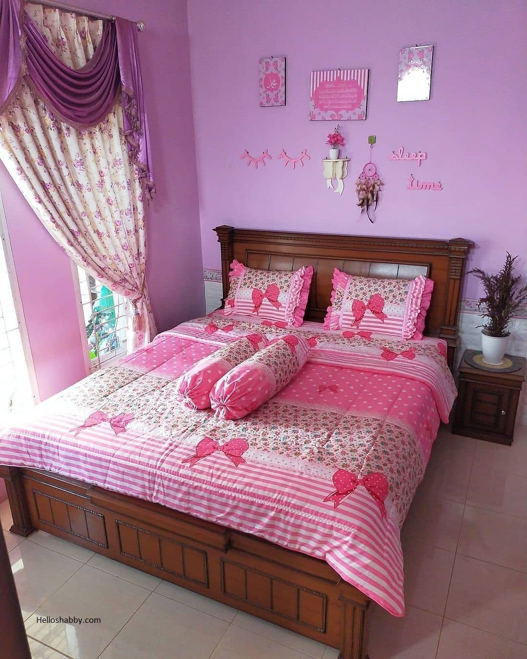 Detail Kamar Cat Pink Nomer 41