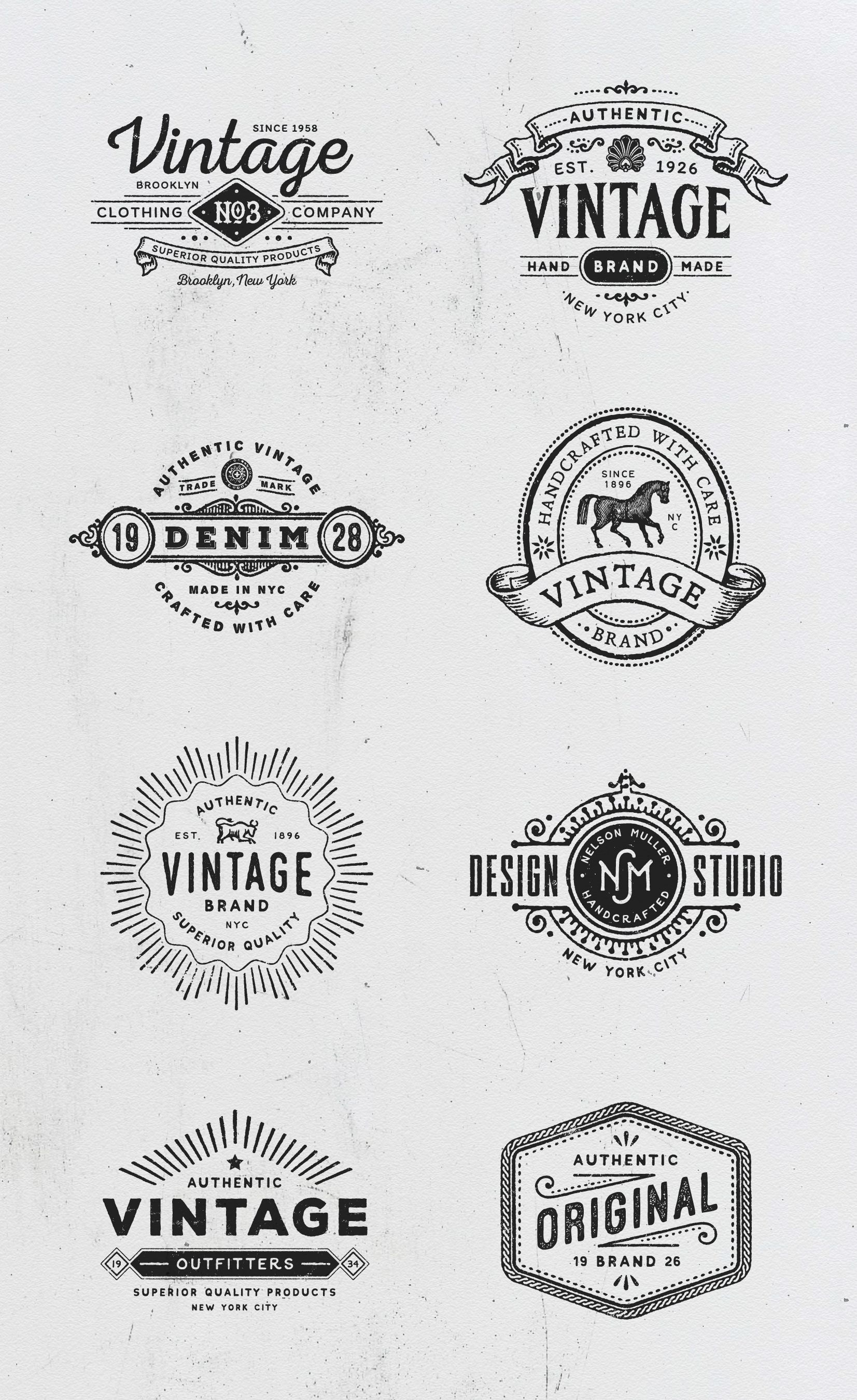 Detail Desain Logo Vintage Nomer 14