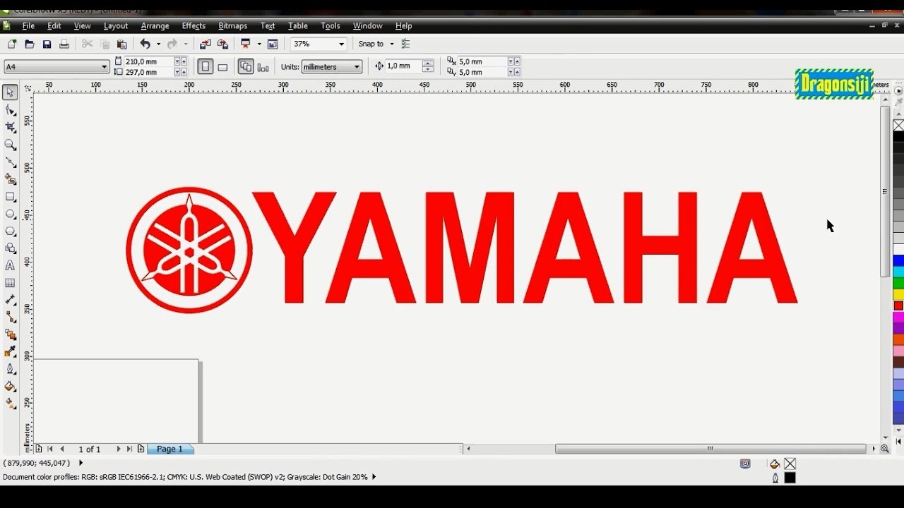 Detail Desain Logo Yamaha Nomer 50