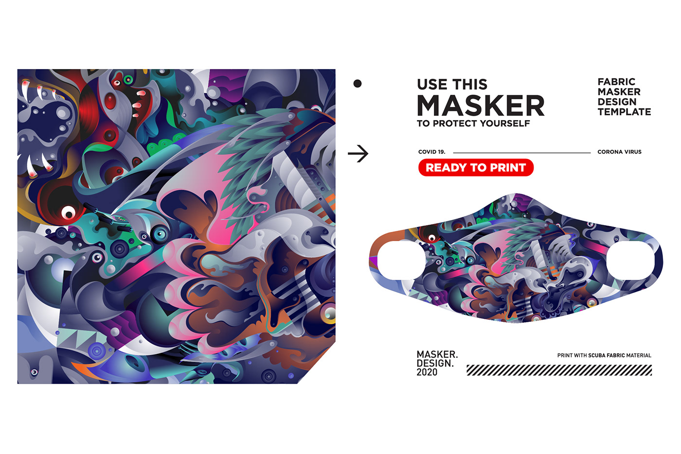 Detail Desain Masker Scuba Vector Nomer 50