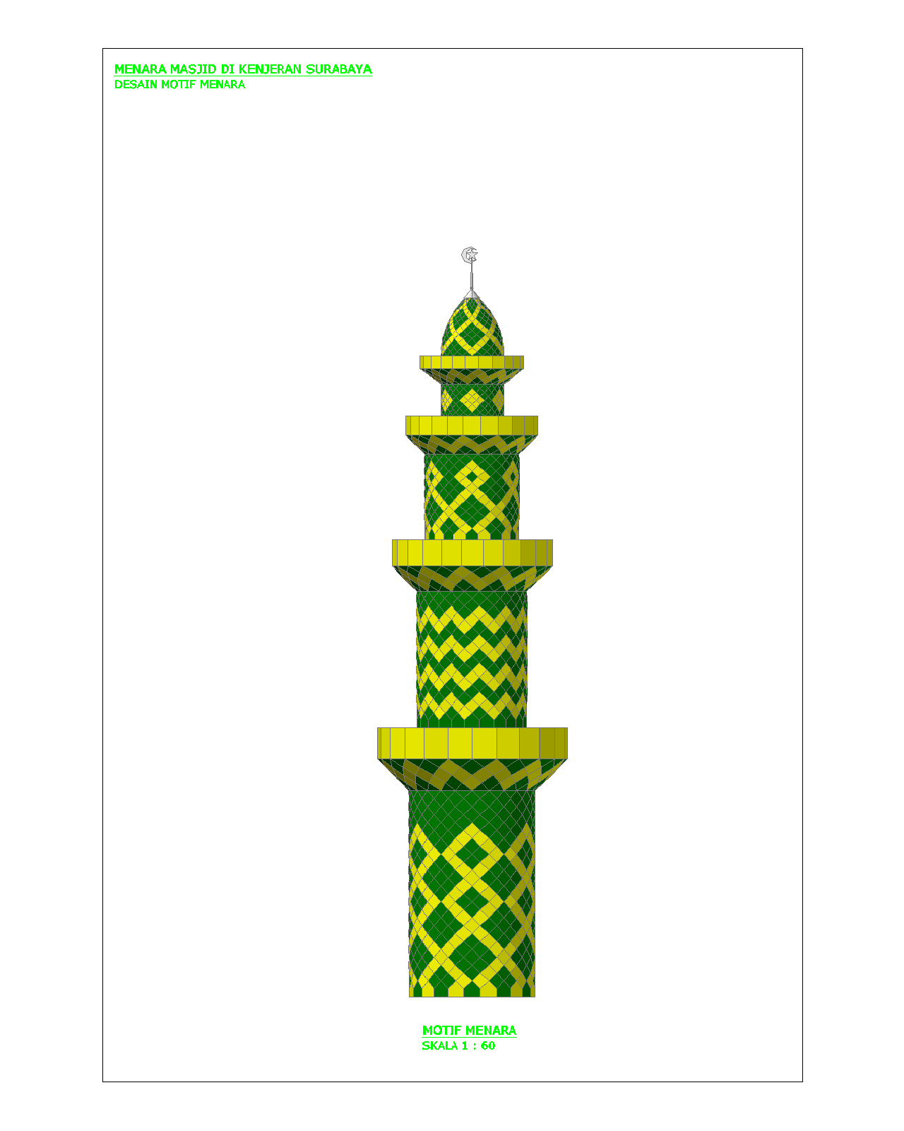Detail Desain Menara Masjid Nomer 23