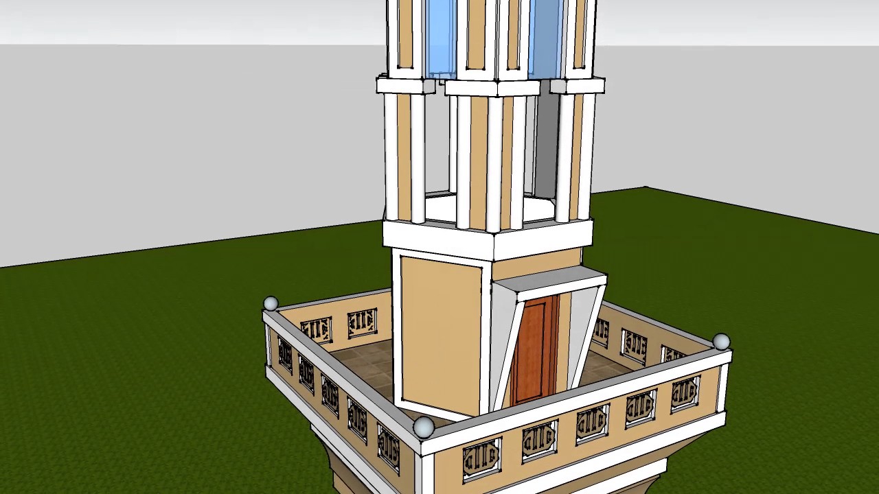 Detail Desain Menara Masjid Nomer 8