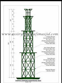 Detail Desain Menara Masjid Dari Besi Siku Nomer 2