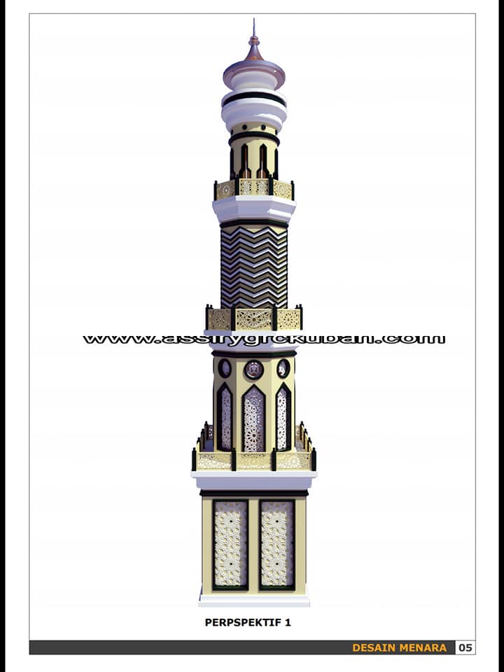 Detail Desain Menara Masjid Dari Besi Siku Nomer 25