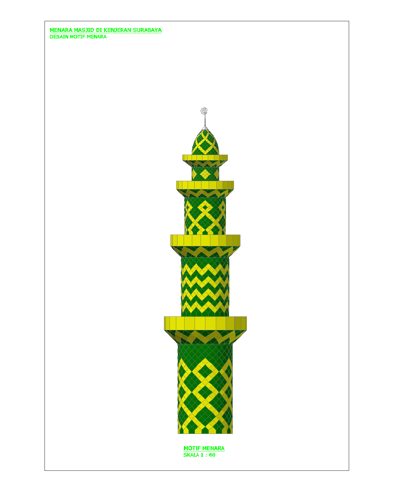 Detail Desain Menara Masjid Dari Besi Siku Nomer 26