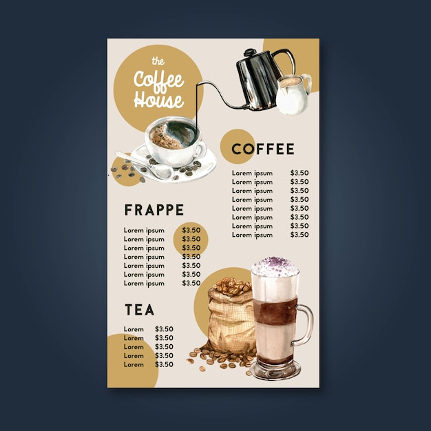 Desain Menu Kopi - KibrisPDR