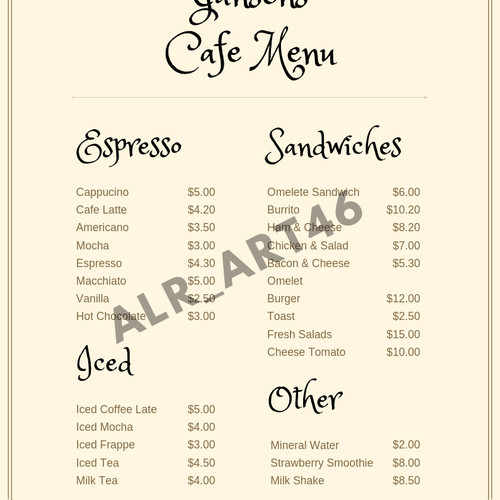 Detail Desain Menu Kopi Nomer 39