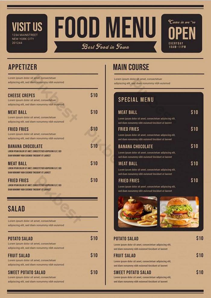 Detail Desain Menu Makanan Cafe Nomer 33